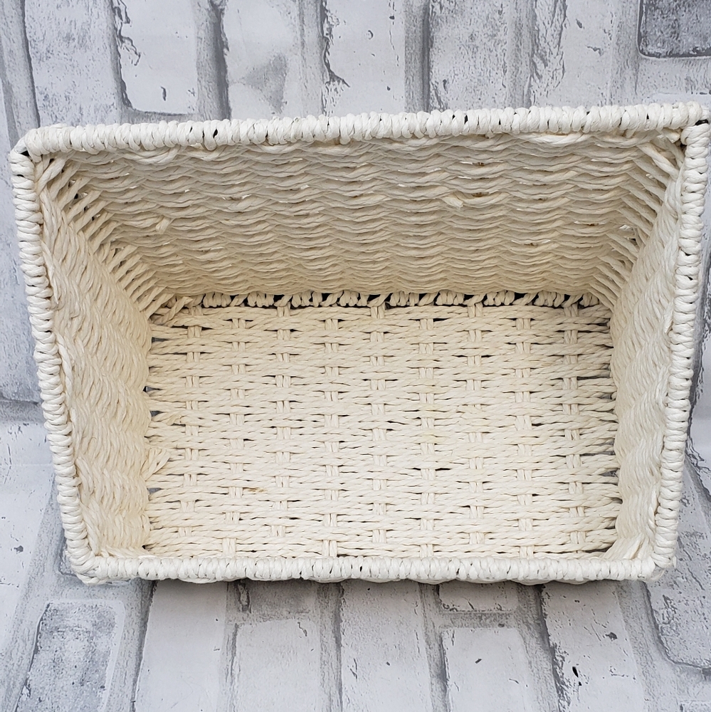 High/Low Rope Rattan Baskets Storage Bin - Picture 5 of 11
